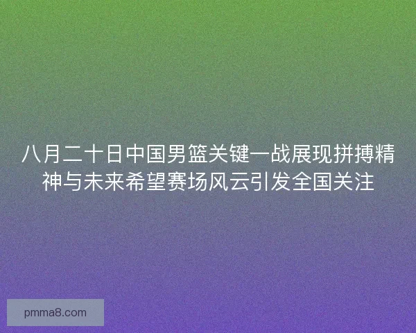八月二十日中国男篮关键一战展现拼搏精神与未来希望赛场风云引发全国关注